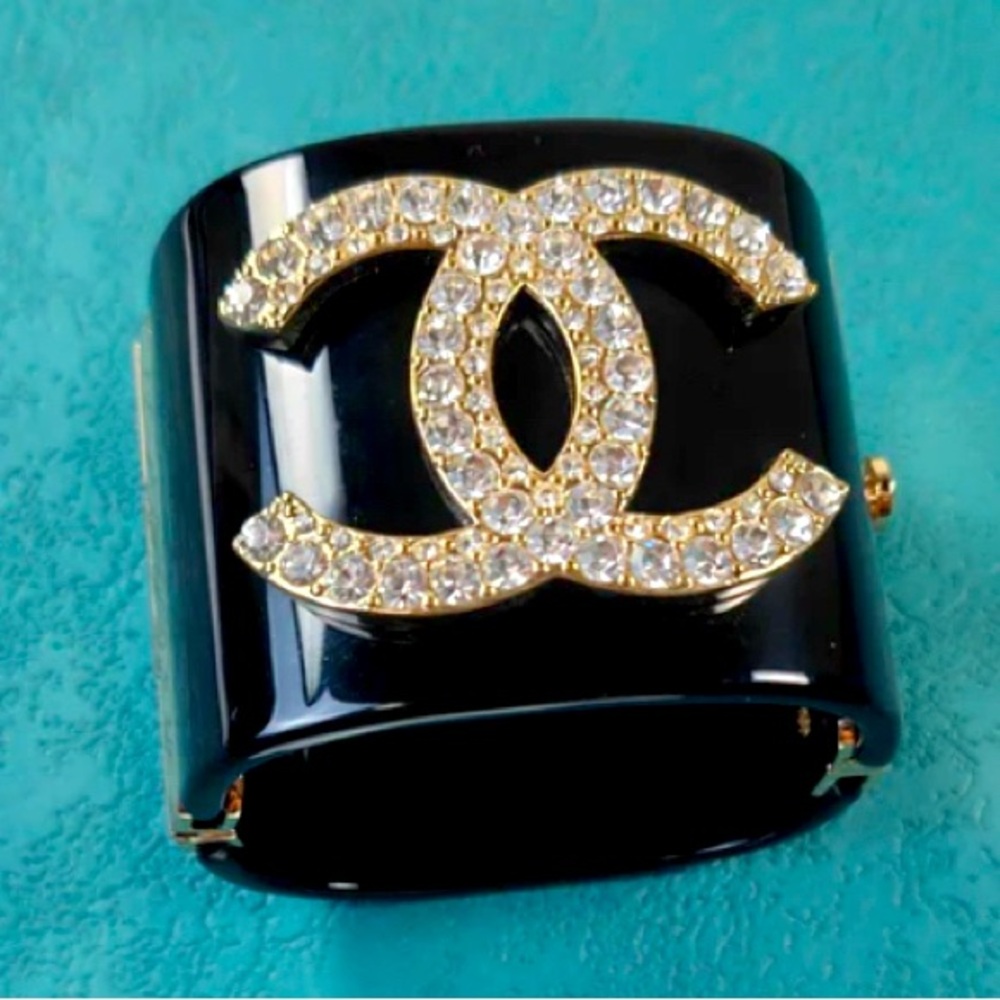 18K CC Crystal Cuff Bracelet